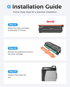 654X 654A Toner Cartridge Set 4-Pack High Yield Replacement - Image 4