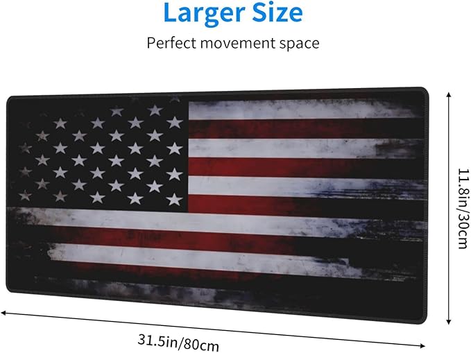 Gaming Mouse Pad American Flag Mouse Mat Non-Slip Rubber Carpet Pad - Image 2