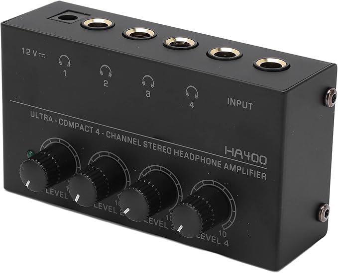 4-Channel Stereo Headphone Amplifier Ultra Low Noise + Power Adapter Perform - Image 8