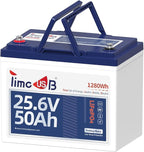 24V 50Ah LiFePO4 Lithium Battery Enhanced Version, Max Continuous Discharge 1.2C by Timeusb