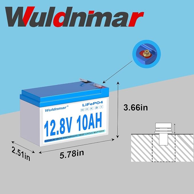 12V 10Ah LiFePO4 Battery, Lithium Battery - Image 7
