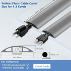 4ft Floor Cord Cover, Cord Hider Floor Gray, Extension Cable Cover Power Cord - Image 2