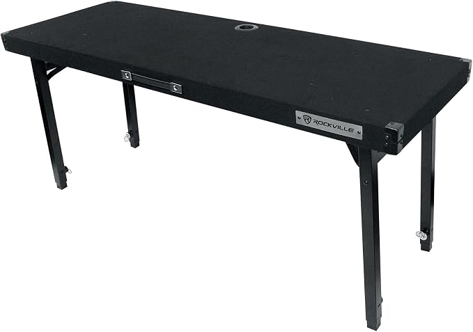 Rockville RTBL4 Adjustable Height DJ Table Folding Legs 20x60 Inch, Non-Slip - Image 3