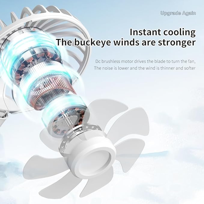 USB Fan, Mini Portable Fan for 360° Rotation, Small Personal Fan for Home Office - Image 9