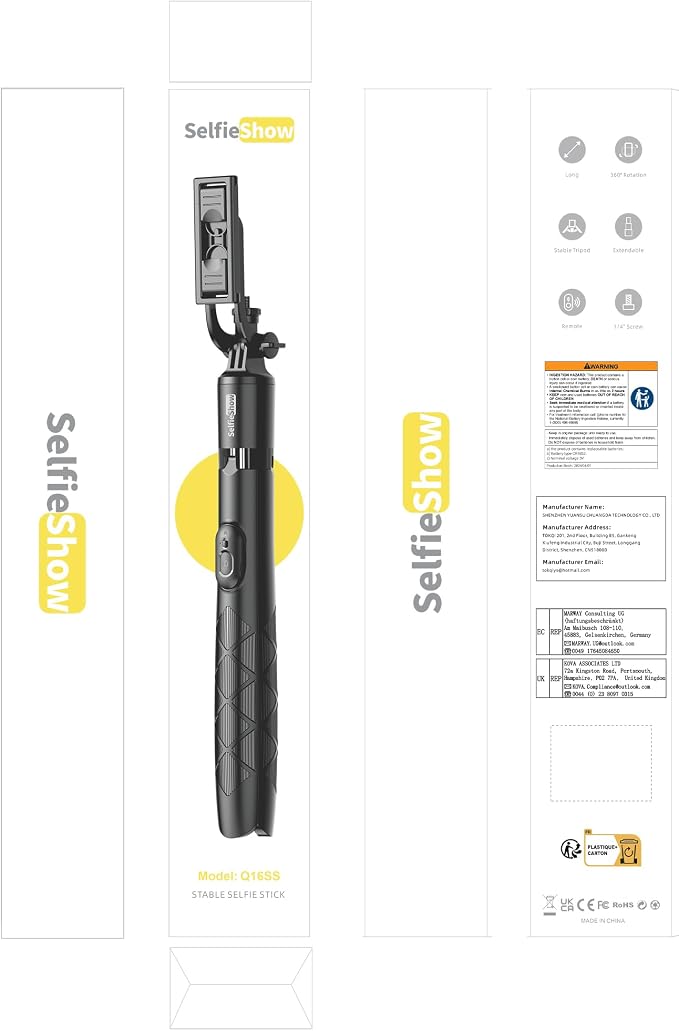 71" Phone Tripod & Selfie Stick, All in One Extendable Cell Phone Tripod - Image 10