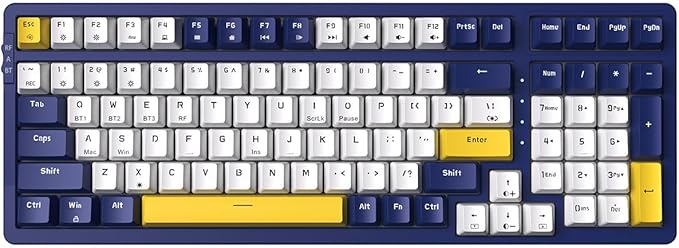 Merdia Wireless Mechanical Keyboard, Triple Mode 2.4G/USB-C/BT Gaming Keyboards by Merdia