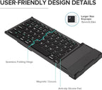 DeLUX Full Size Folding Keyboard 78 Keys, Wireless Bluetooth Keyboard - Image 6