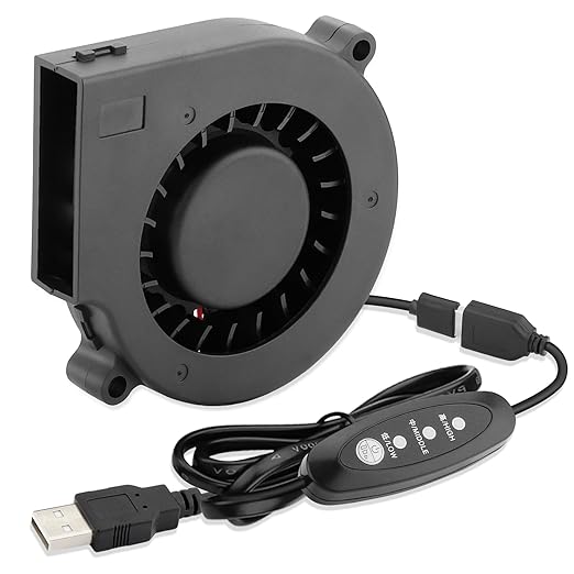 75mm x 15mm USB Cooling Blower Fan 5V DC Brushless Small Computer Case Fan by AmRunJe-CalmDownYourDevice