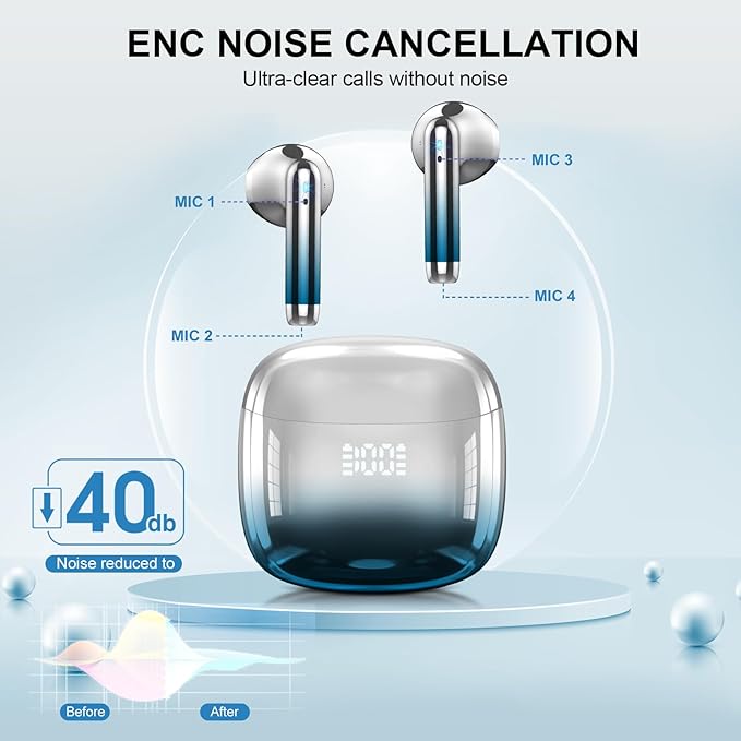 Wireless Earbuds, IPX7 Waterproof Bluetooth 5.4 Earphones in-Ear Earbuds - Image 6