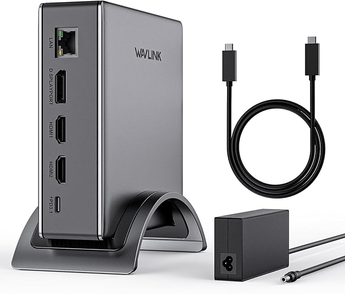 Laptop Docking Station, WAVLINK PD3.1 Docking Station 3 Monitors by WAVLINK%C2%AE