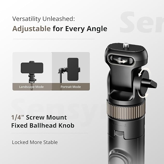 Sensyne 72" Extendable Tripod for iPhone & Selfie Stick - Image 4