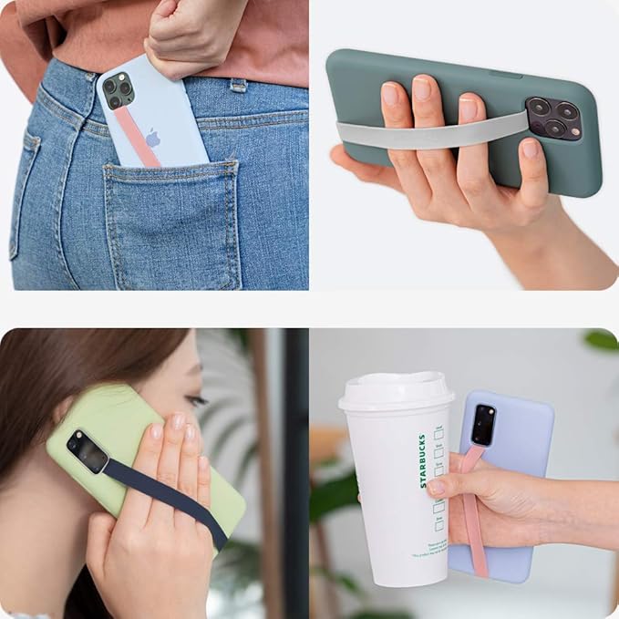 Sinjimoru Stretchable Silicone Phone Strap, Flexible and Elastic Grip Holder - Image 8