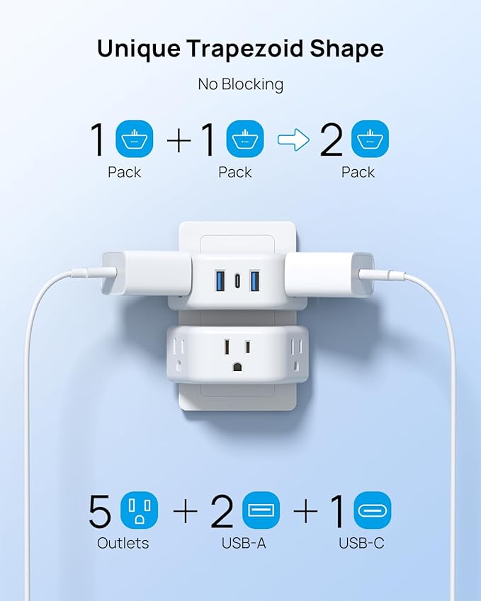 TROND Multi Plug Outlet Extender - Image 3