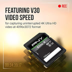 PNY 256GB Elite-X Class 10 U3 V30 SDXC Flash Memory Card - Image 5
