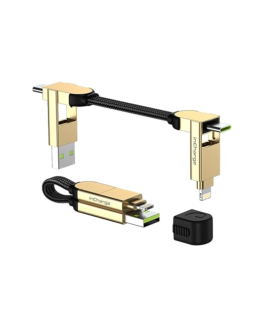 Rolling Square inCharge X, Portable Keychain Charger Cable, 6-in-1 by RollingSquare