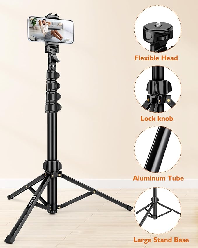 Victiv 71" Phone Tripod, Camera Stand Tripod - Image 7