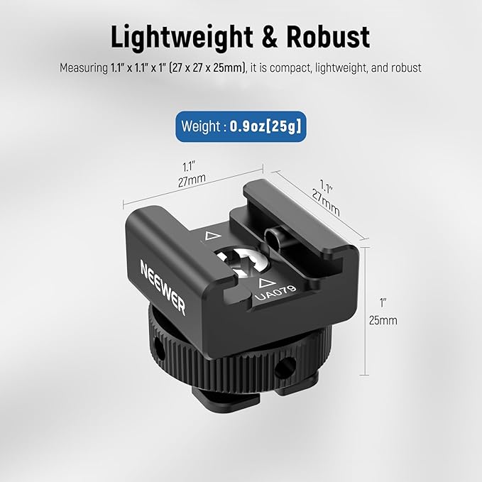 NEEWER Cold Shoe Mount Adapter Compatible - Image 7