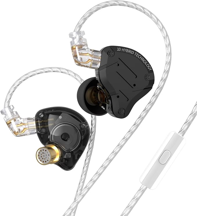 KZ ZS10 Pro in Ear Monitor, 4BA 1DD KZ Wired Headphone Multi Driver in Ear by KINBOOFI