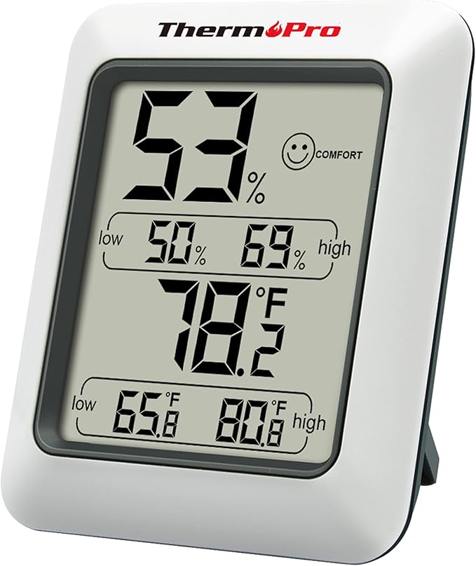 ThermoPro TP50 Digital Hygrometer Indoor Thermometer Room Thermometer and by ThermoPro