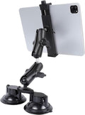 Dual Suction Cup Tablet Mount for Truck/Car, 13.4 Inch Aluminum Arm, 360° by Unknown