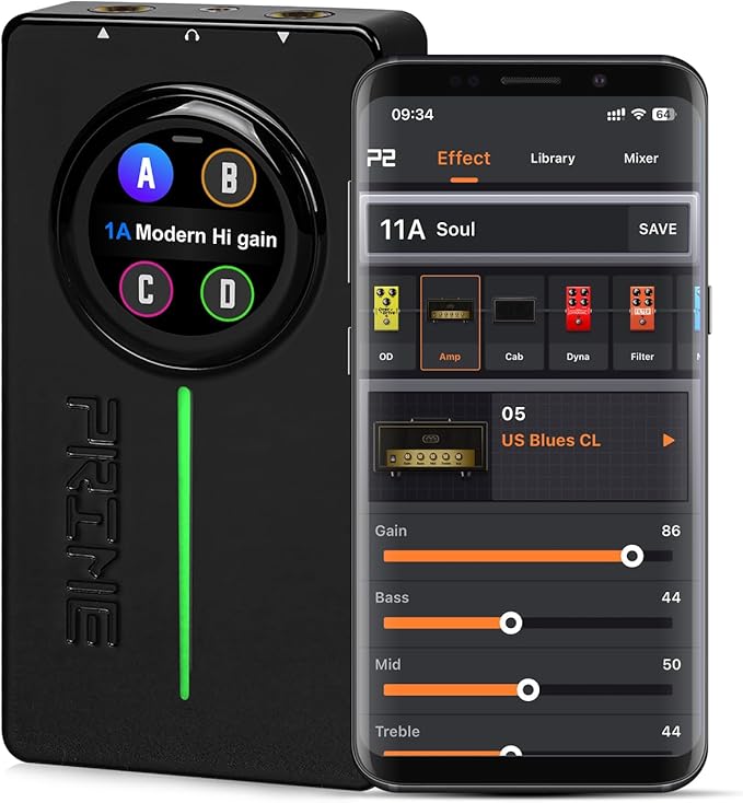 MOOER P2 Guitar Multi-Effects Pedal Headphone by MOOER