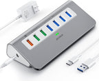 Powered USB-C 7-Port Hub, USB 3.2 Gen 2 Adapter by Jeliyea