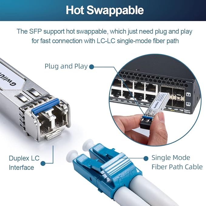 10Pcs 1.25G Single Mode SFP Fiber Module Network Transceiver, LX SM 1310nm 20km - Image 4