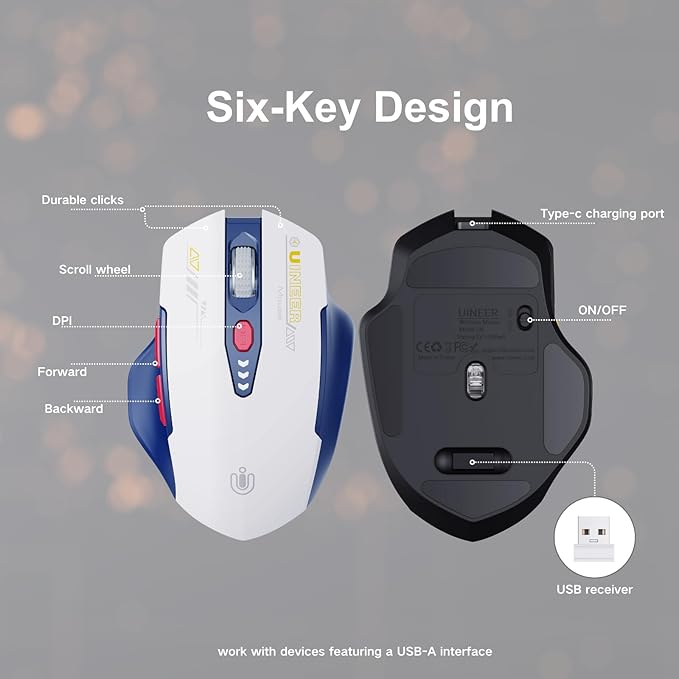 Wireless Mouse, Visible Battery Display，Rechargeable Laptop Mouse Wireless 2.4G - Image 6