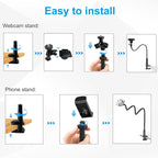 Webcam Stand for Desk, Flexible Gooseneck Webcam Mount Holder Arm - Image 7