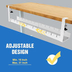 No Drilling Under Desk Cable Management, Metal Cable Management Tray Under Desk - Image 5
