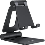 Nulaxy Dual Folding Cell Phone Stand, Fully Adjustable Foldable Desktop Phone by Nulaxy