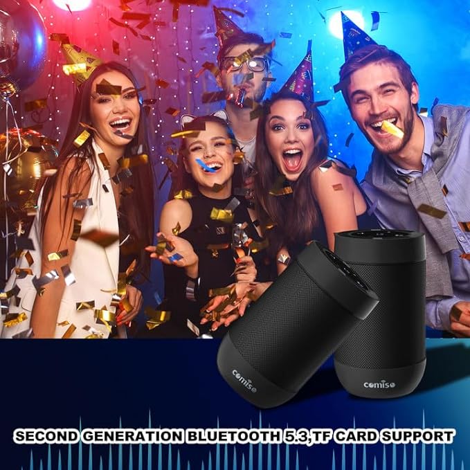 Bluetooth Speaker, 5.3 Bluetooth Speakers Wireless, TWS Stereo Pairing - Image 2