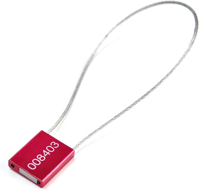 Leadseals 200 Red Steel Cable Seals Metal Security Tag Numbered Truck Trailer - Image 6