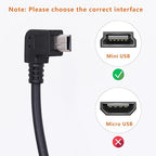 90 Degree Mini USB to USB A OTG Adapter Cable 5.5in Left Angle Mini USB 5-Pin - Image 4