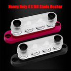 4 x M8 Studs Power Distribution Block Bus Bar 12V, Ampper 4.3" 200A Marine - Image 2