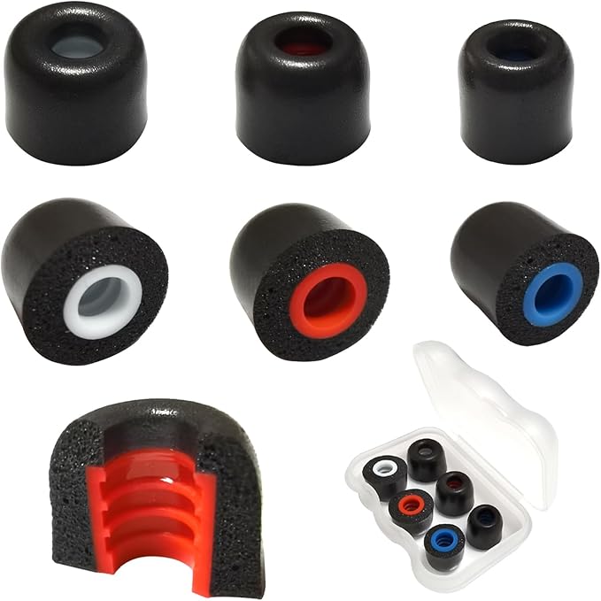 Memory Foam Ear Tips Replacement Earbuds Tips Noise Reduction Anti-Slip fit by Mijusun