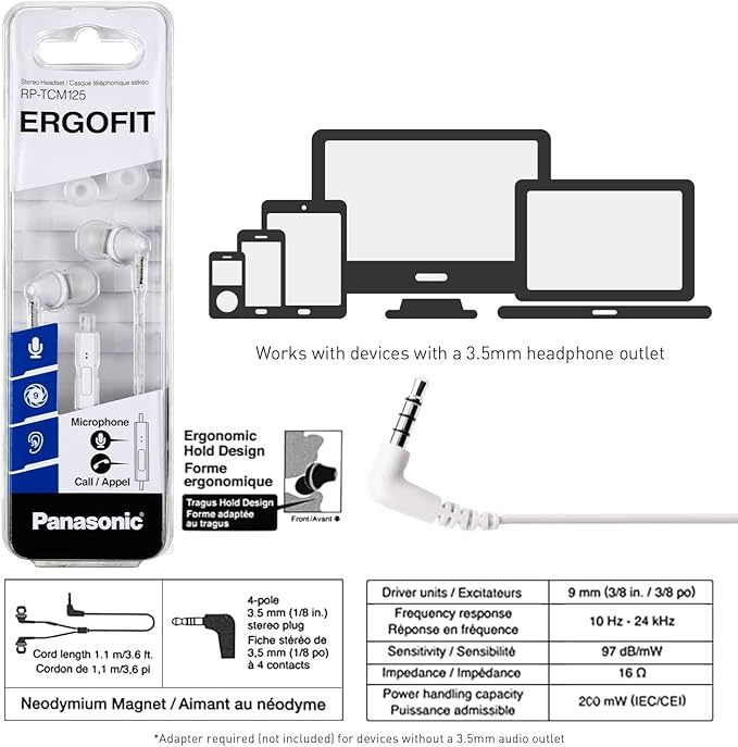 Panasonic ErgoFit Wired Earbuds - Image 7