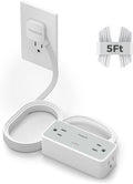 5FT Flat Extension Cord, TESSAN Surge Protector Power Strip by TESSAN