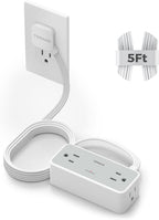 5FT Flat Extension Cord, TESSAN Surge Protector Power Strip by TESSAN