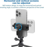 Suptig Phone Holder for Tripod, Action Camera Tripod Mount Adapter Compatible - Image 2