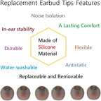 36 Pieces Medium Earbud Tips Soft and Comfortable Ear Bud Replacement Pieces - Image 4