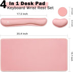 4-in-1 Large Gaming Mouse Pad, Keyboard Wrist Rest Pad & Wrist Support Mousepad - Image 2