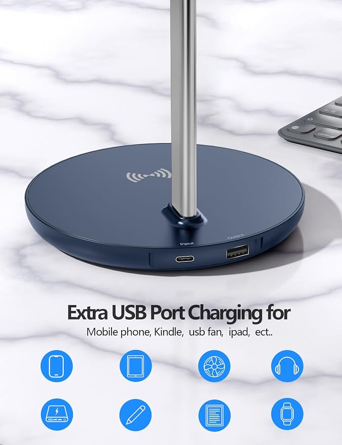 Miroddi Headphone Stand with Wireless Charger, Independent USB Charging Port - Image 5
