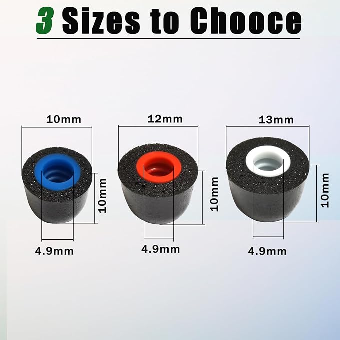 Memory Foam Tips Replacement Ear Tips Fit 5mm-7mm Anti-Slip Isolation Noise - Image 4