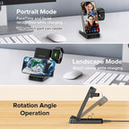 Wireless Charger, Tribone 3 in 1 Foldable Fast Charger - Image 4