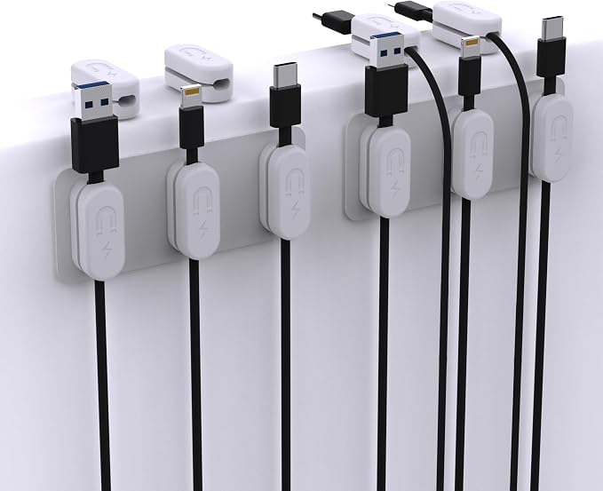 Magnetic Cable Clips – Chargeworx Cord Organizer by Chargeworx