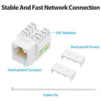 iwillink 10Gbps Cat6 Keystone Jack 10-Pack, RJ45 Keystone Jack, 90-Degree - Image 4