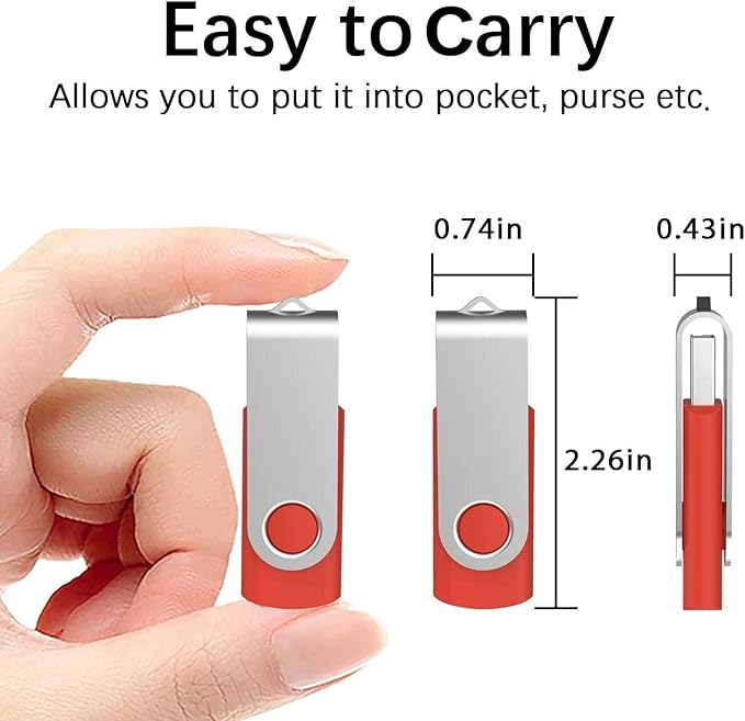 TOPESEL 5 Pack 64GB USB 3.0 Flash Drive Memory Stick Thumb Drives - Image 6
