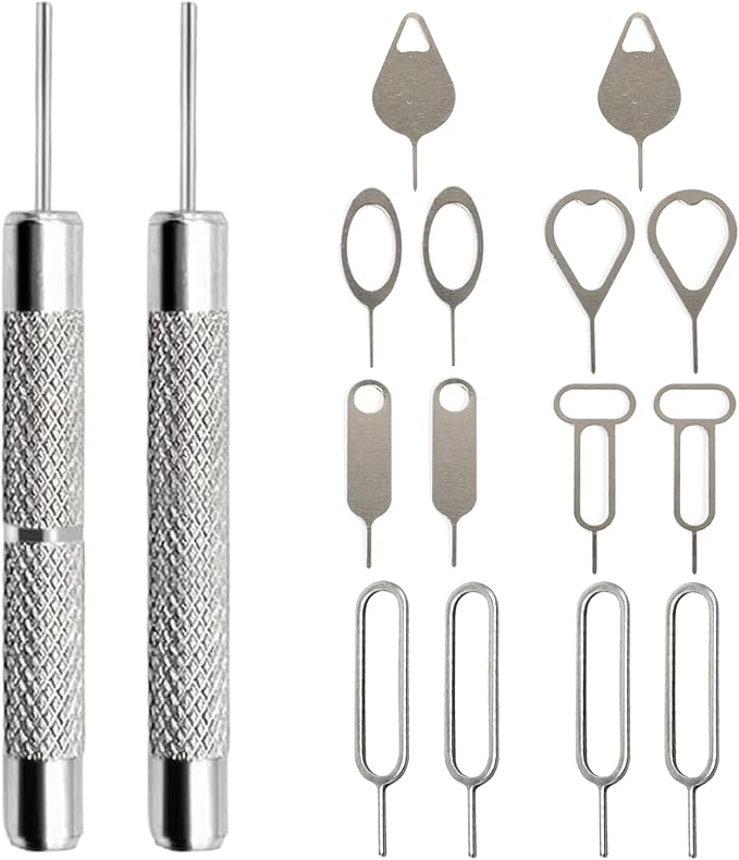 ZukoCert 16 Pieces SIM Card Removal Tool Set, SIM Card Pin, Phone SD Card by ZukoCert