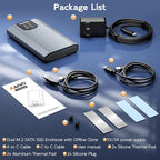 MAIWO Dual Bay M.2 SATA SSD Enclosure Cloner, USB3.1 Gen2 Type C 6Gbps - Image 7
